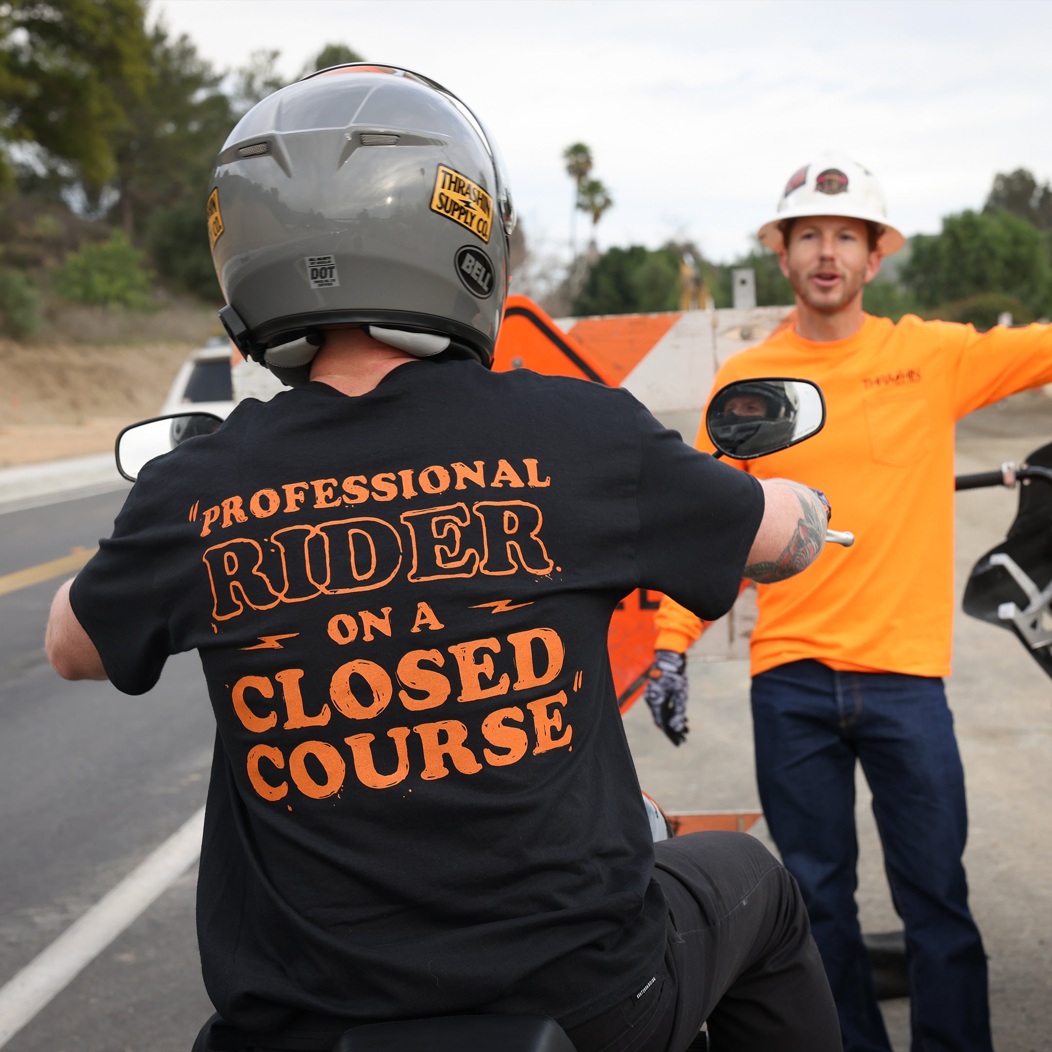 Thrashin Supply Professional Rider on a Closed Course Pocket Tee