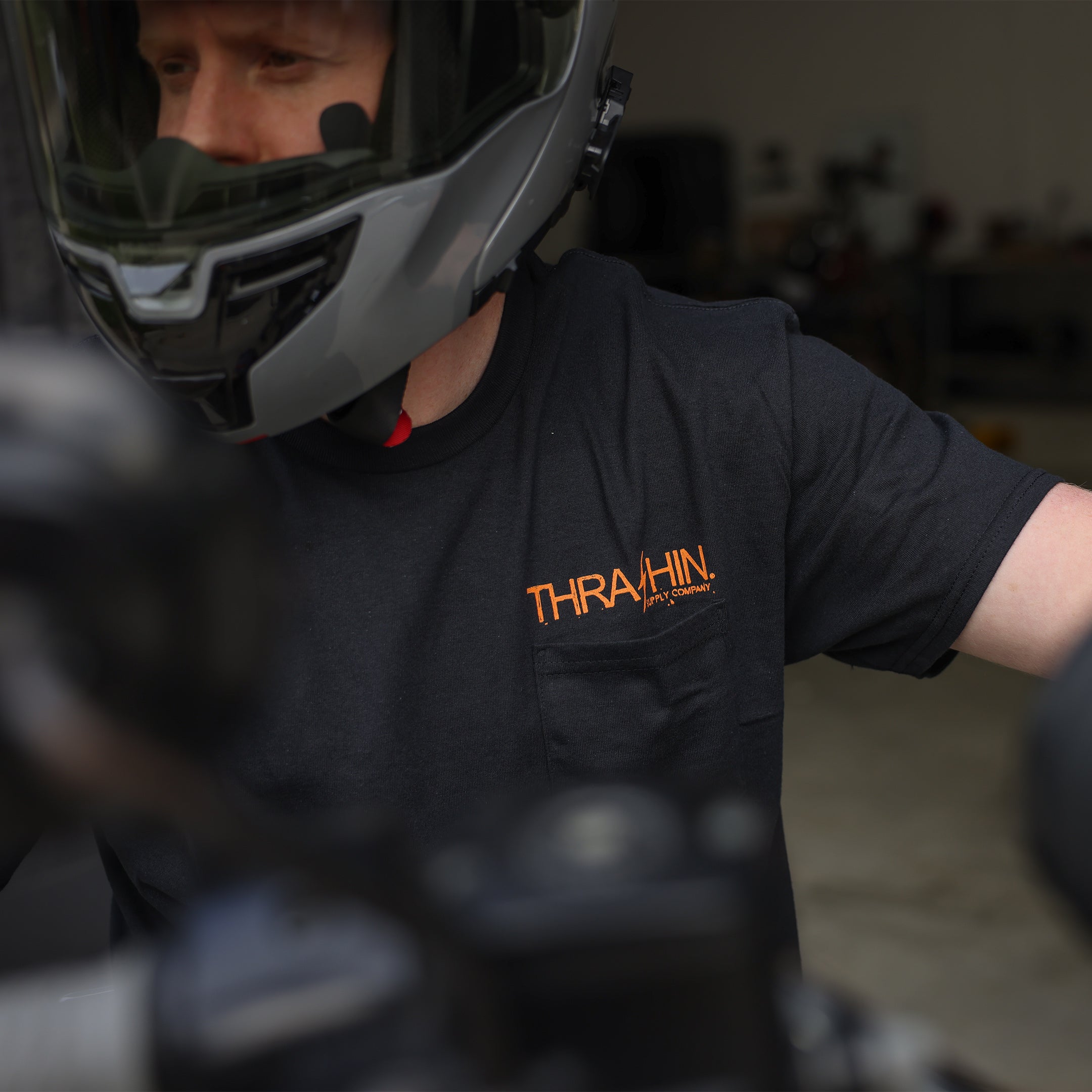 Thrashin Supply Professional Rider on a Closed Course Pocket Tee