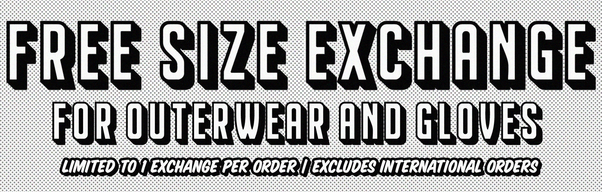 Free Size Exchange Banner