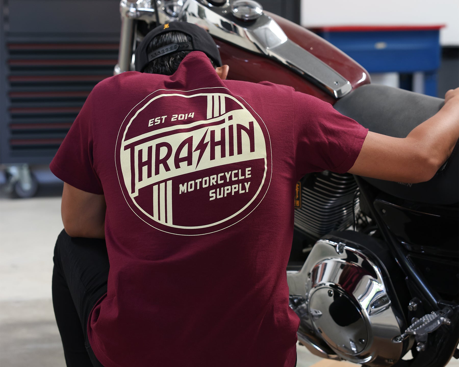 Thrashin Supply Deco Tee - Burgundy