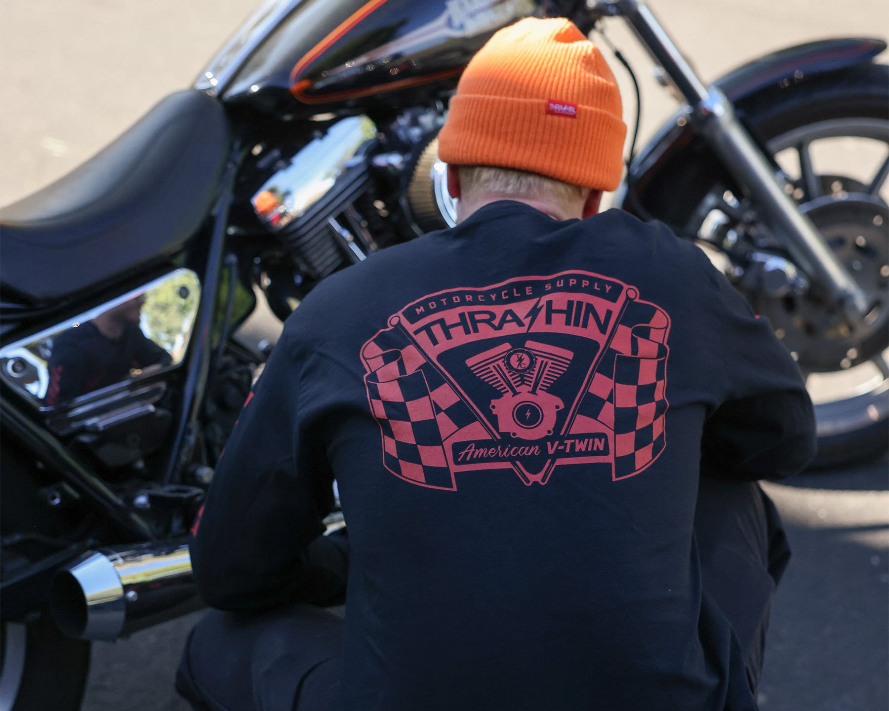 Thrashin American V-Twin Longsleeve - Black