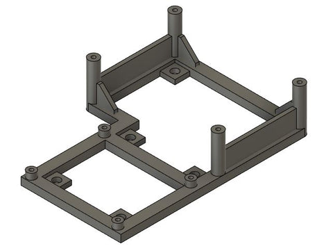 Extended Breakout Stand for NVME below the Pi