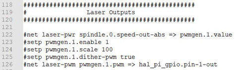 Laser outputs