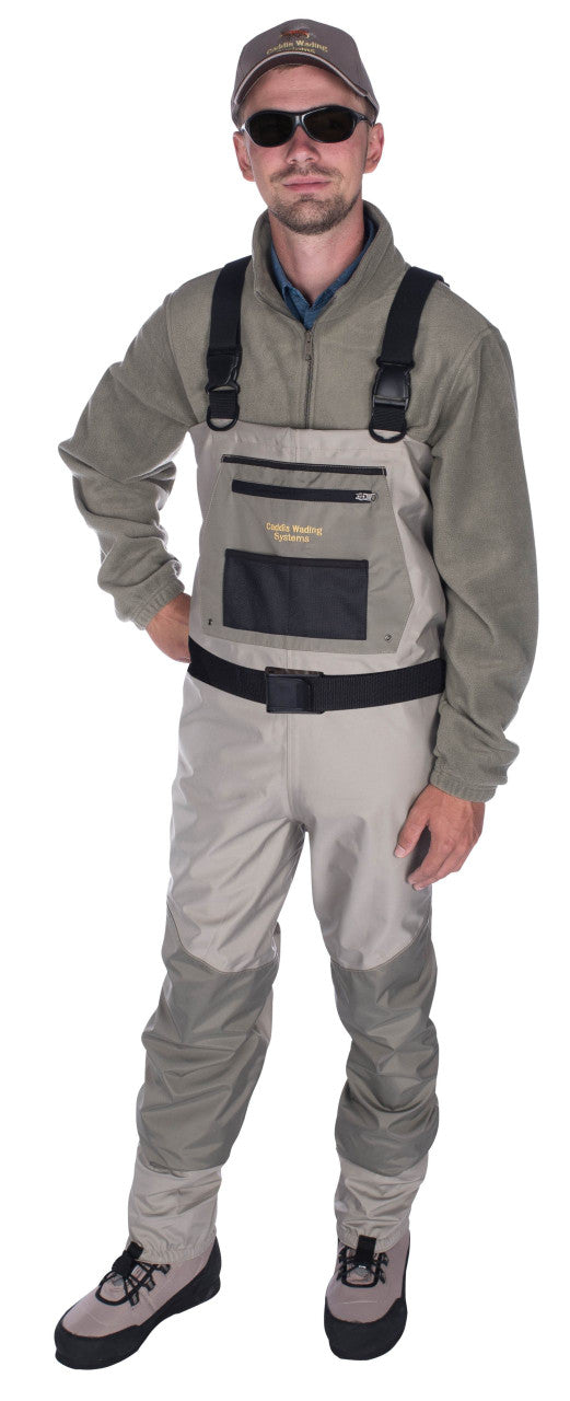 Caddis Mens Stone Zippered Deluxe Plus Breathable Bootfoot Waders