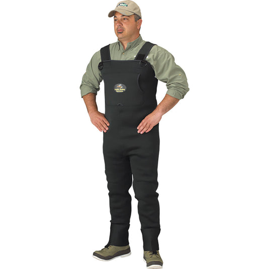 Caddis Mens Short Stout Dark Green Neoprene Stockingfoot Waders