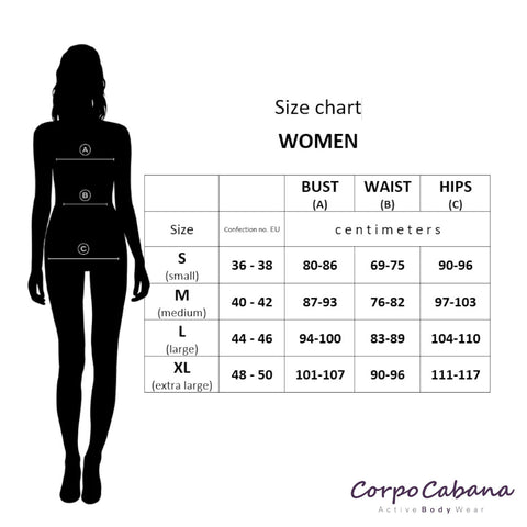 Size Chart - Women – corpocabana-main