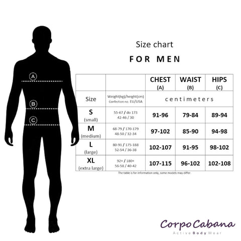 Size Chart - Men – corpocabana-main