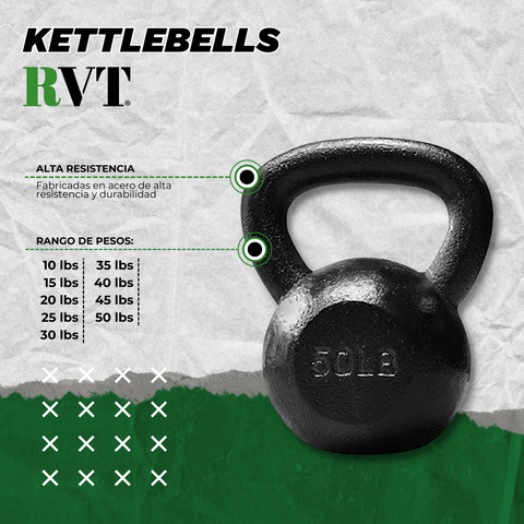 Pesas rusas (kettlebells) marca RVT