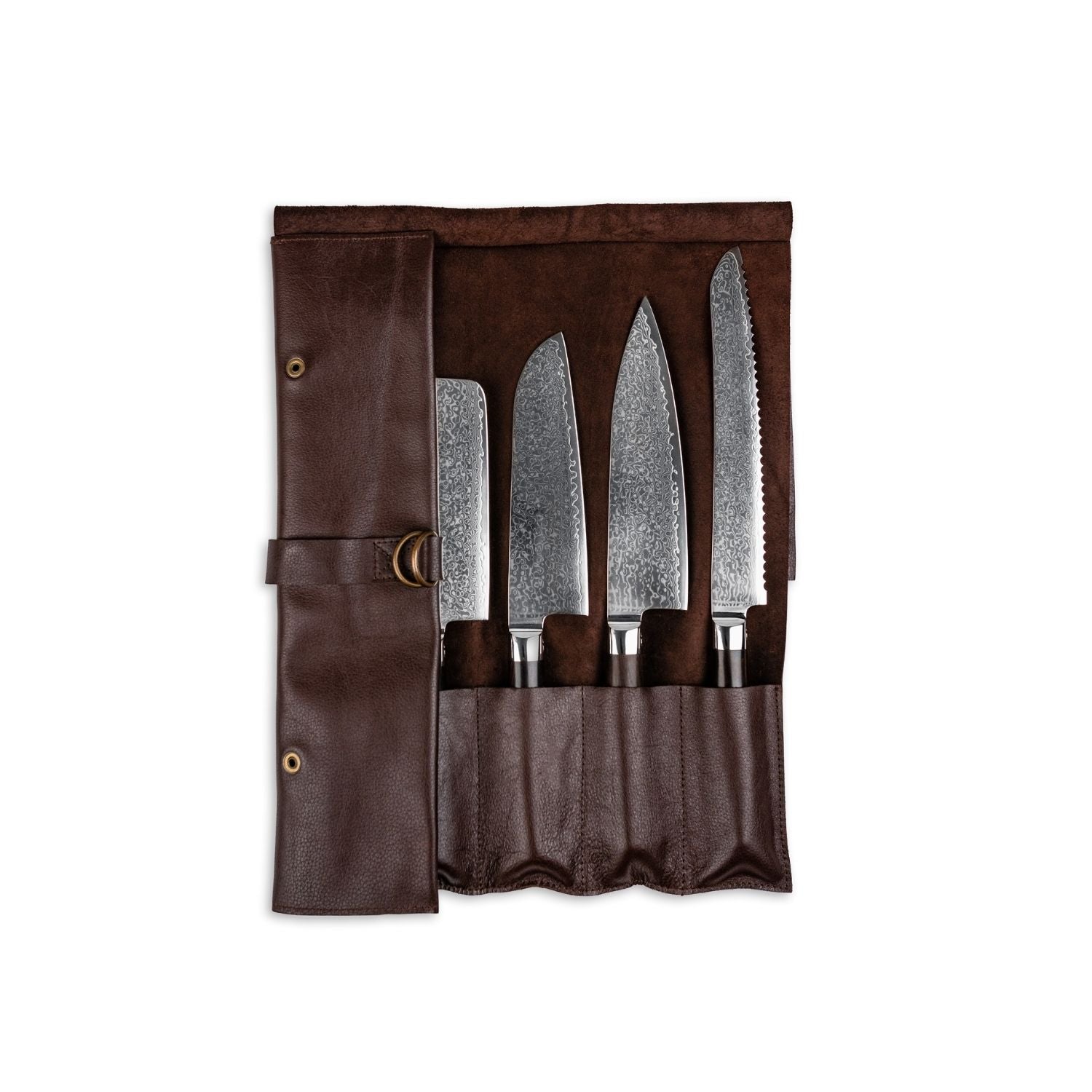 Billede af Knivmappe i læder med plads til 5 knive