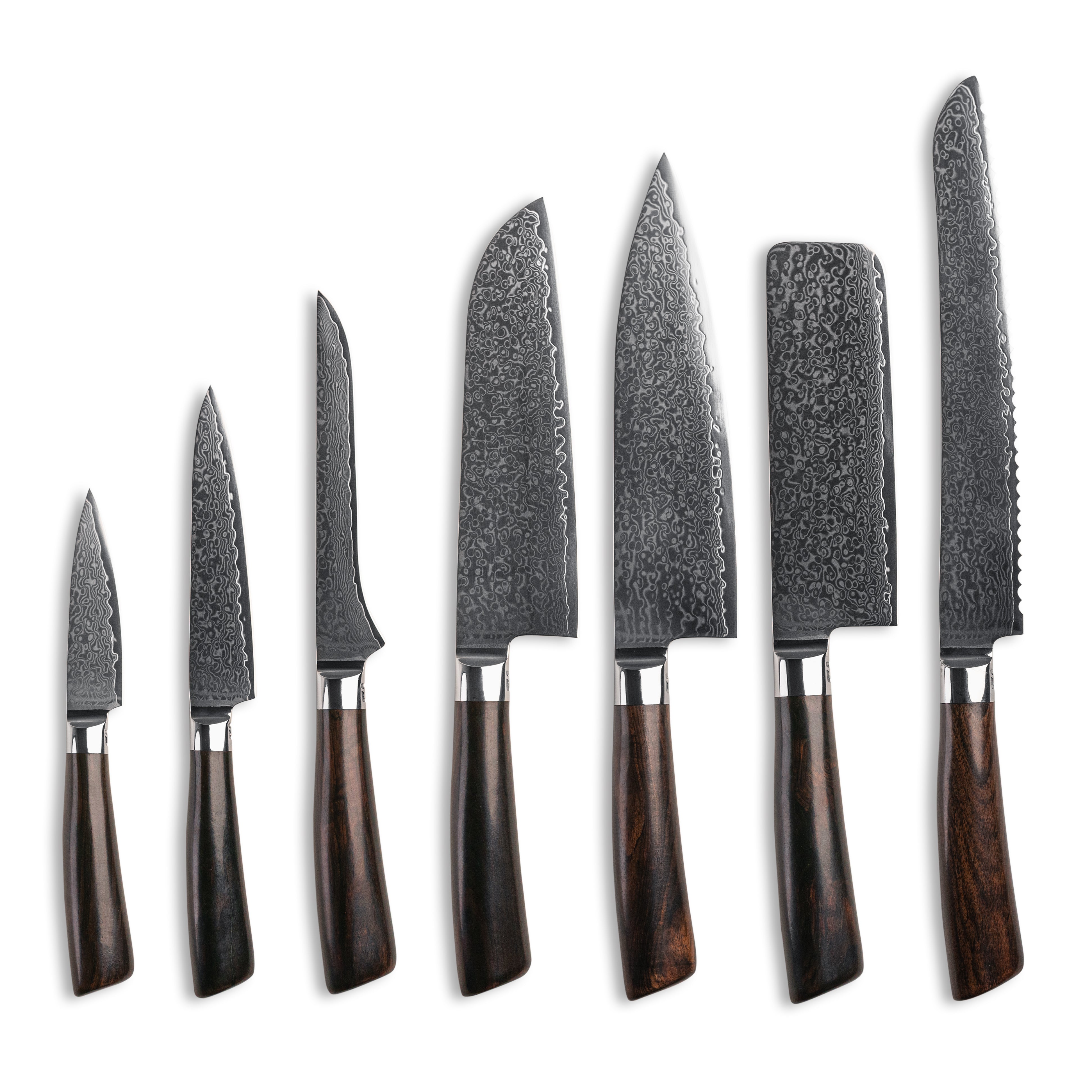 Knivsæt - 7 knive - 67 stål - ergonomisk skæfte - mængderabat