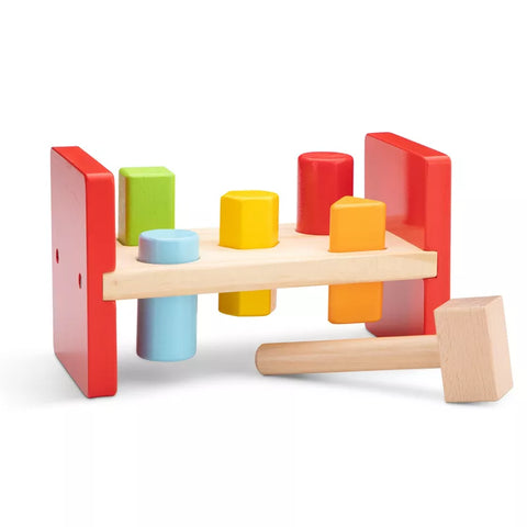 A durable New Classic Toys Hammer Bench that promotes fine-motor skills for 18 months and up.