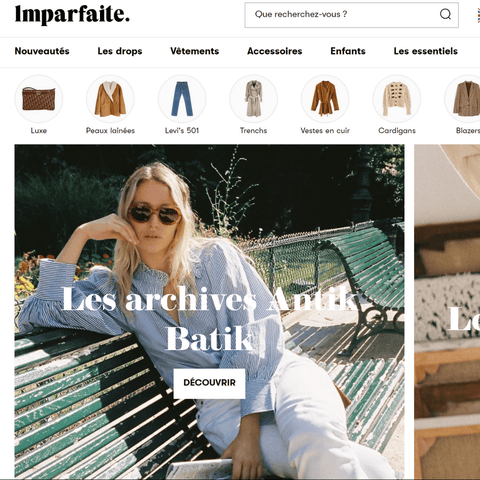 Le site de seconde main Imparfaite