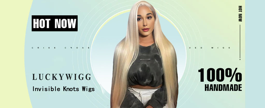 Invisible Knots Blonde Wig Straight HD Lace Frontal Wig Wear And Go Wig Pre Cut Wigs