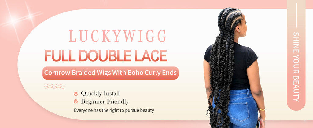 32 INCH Full Double Lace Braided Wigs