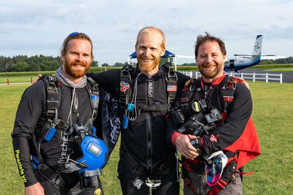 Skydiving Videographer Charlie Mcgee, Elliot Byrd, Mark "Trunk" Kirschenbaum