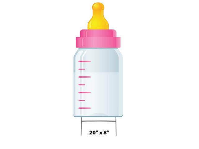 pink feeding bottle clipart