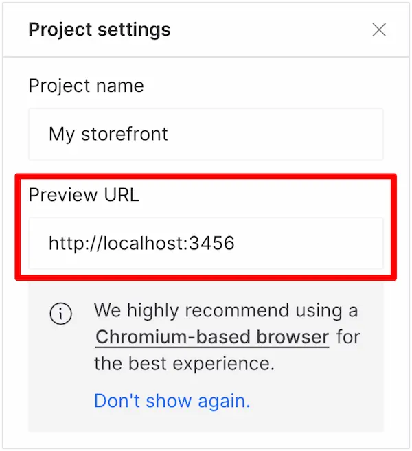 Weaverse Project Settings