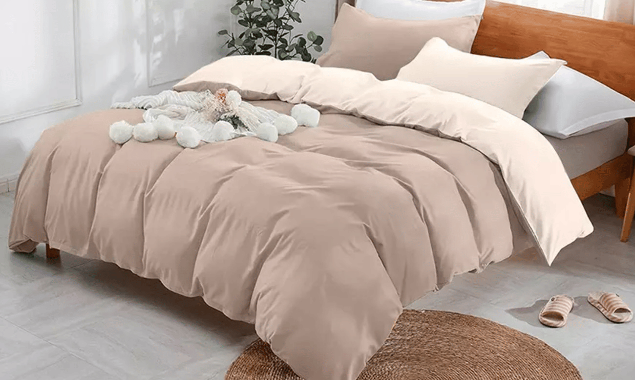 COMPLETO LENZUOLA CUORI APPESI IN FLANELLA Misura Singolo Colore Beige