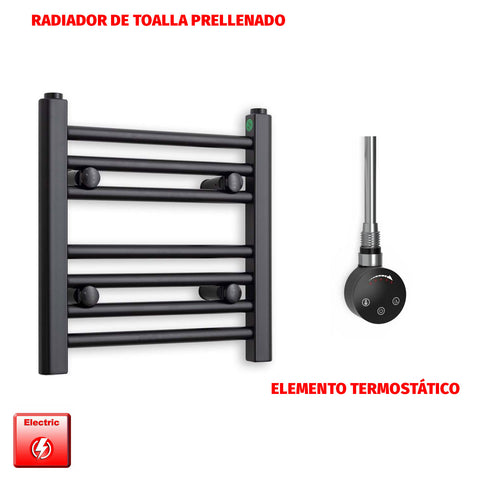 Radiador Toallero Eléctrico Negro Plano - 600mm x 400mm - Nox