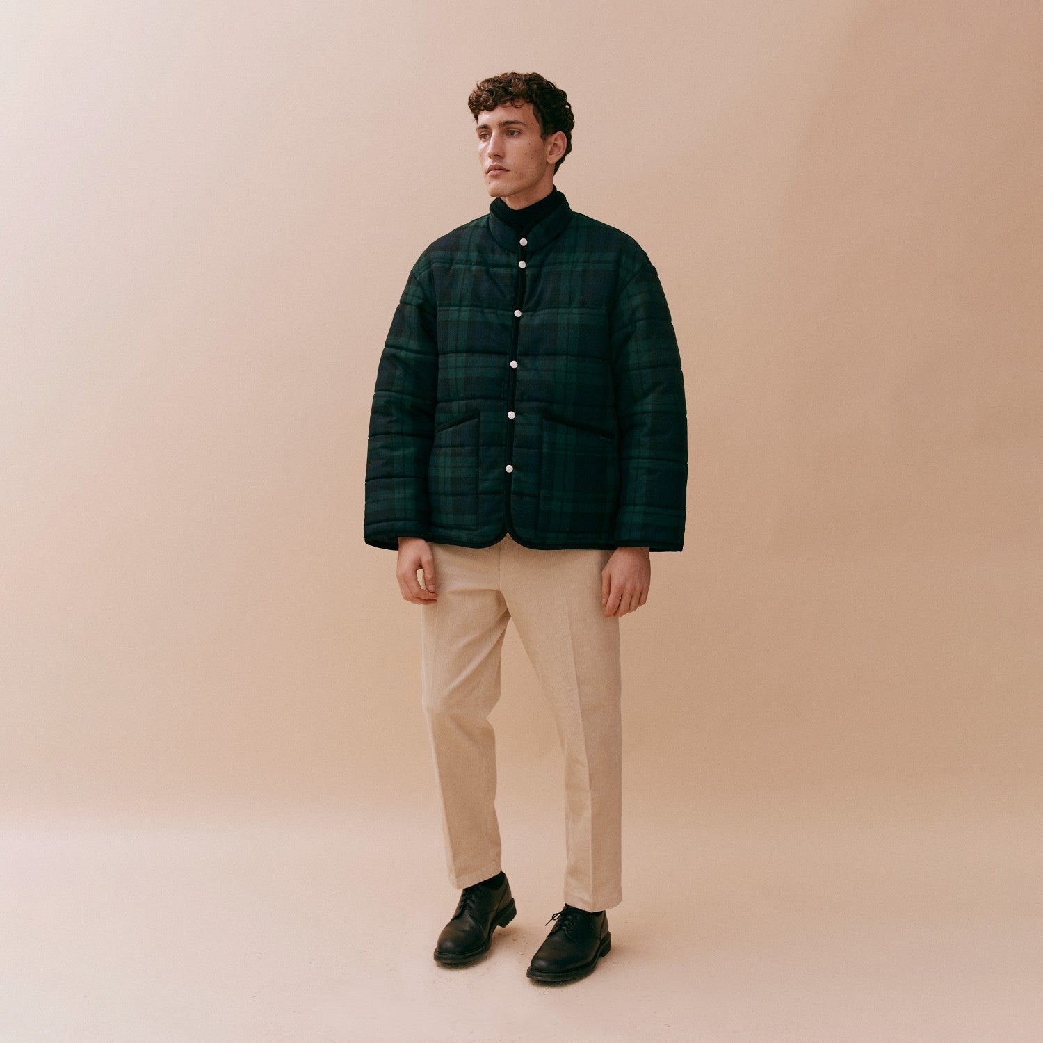 Wool Blackwatch Big Quilt Mickfield Jacket Mens · ラベンハム