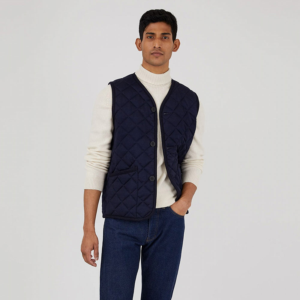 Sunspel X Lavenham Collarless Gilet Mens · ラベンハム ウェブストア