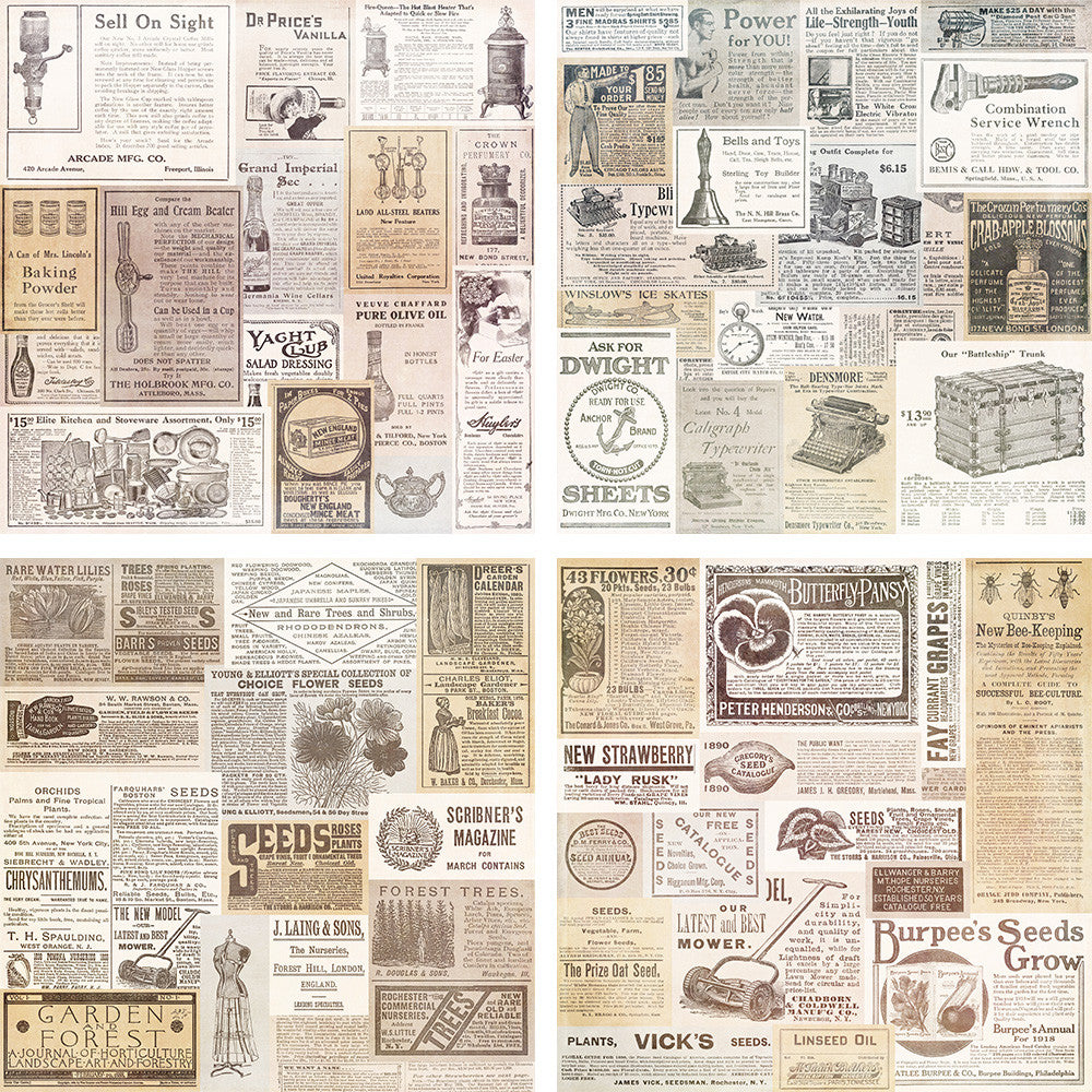 Vintage Collage Sheets by Elif Şahin graphics kit | DigitalScrapbook ...