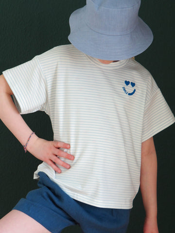 striped Smile T-Shirt for sewing pattern