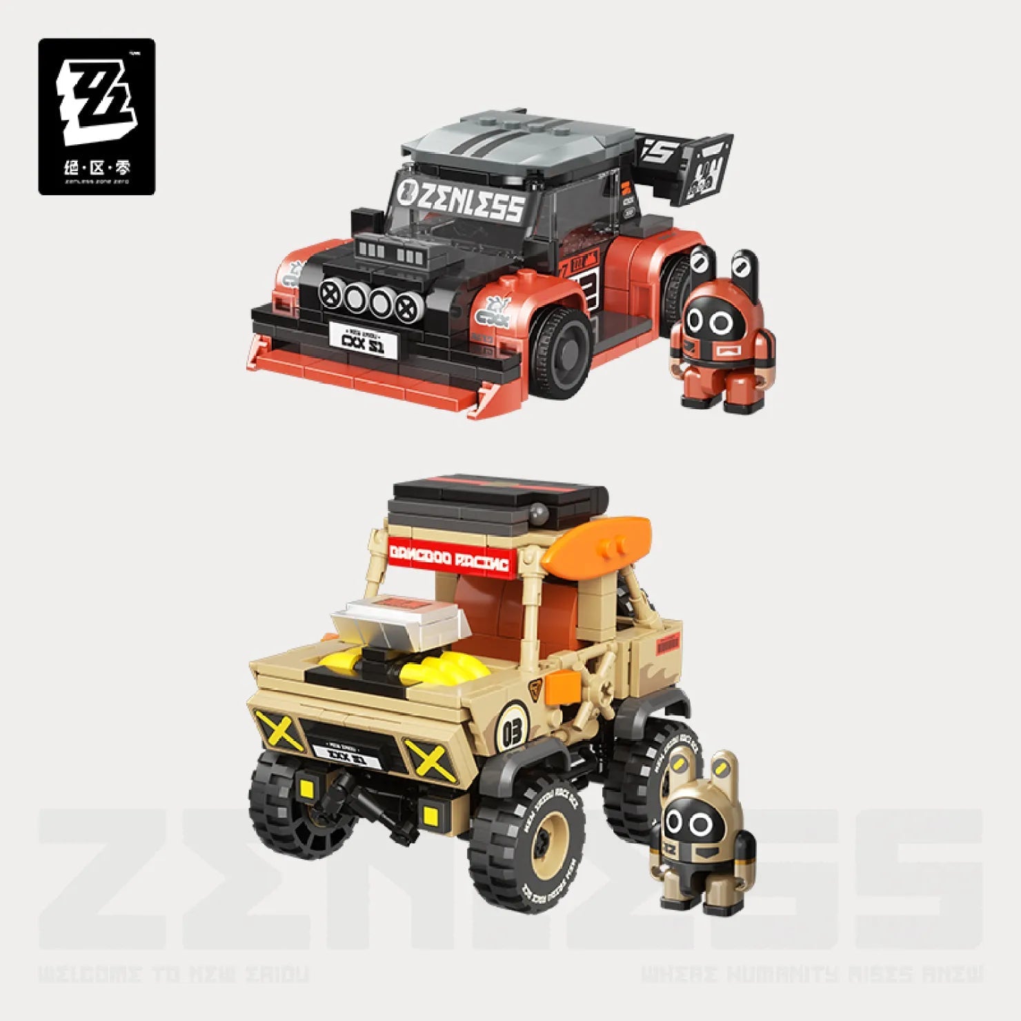 [OFFICIAL] ZZZ Bangboo Racing Series Assemble Building Blocks Racing Car