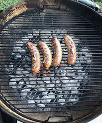 Sweet Diamond Foods brats are grilling