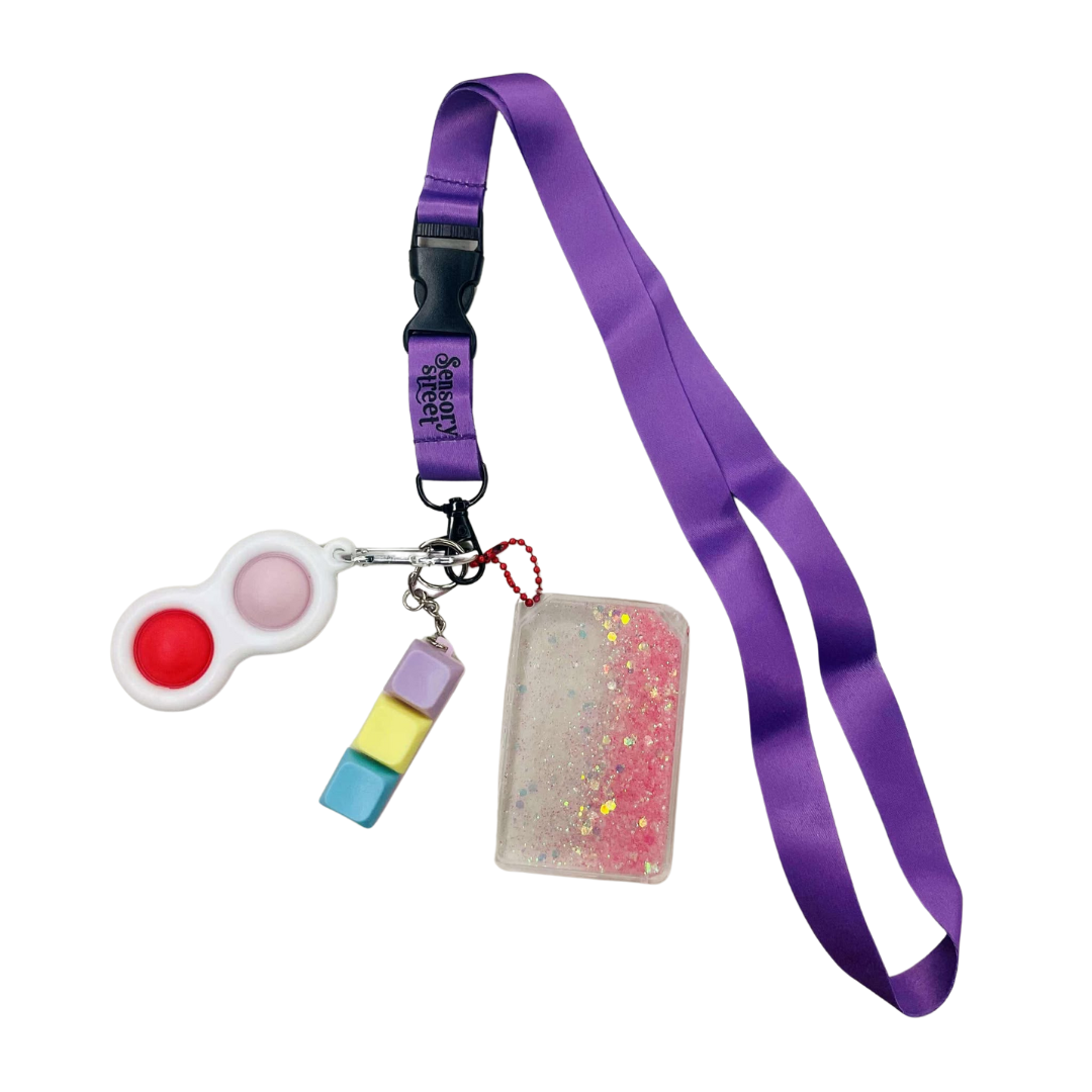 Sensory Support Lanyard with 3 Fidgets - Picture 2 of 5
