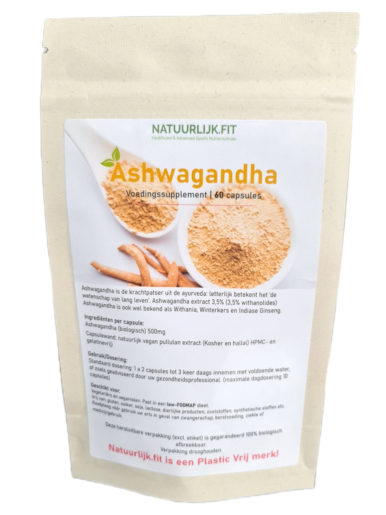 Ashwagandha Biologisch 500mg - Natuurlijk.fit