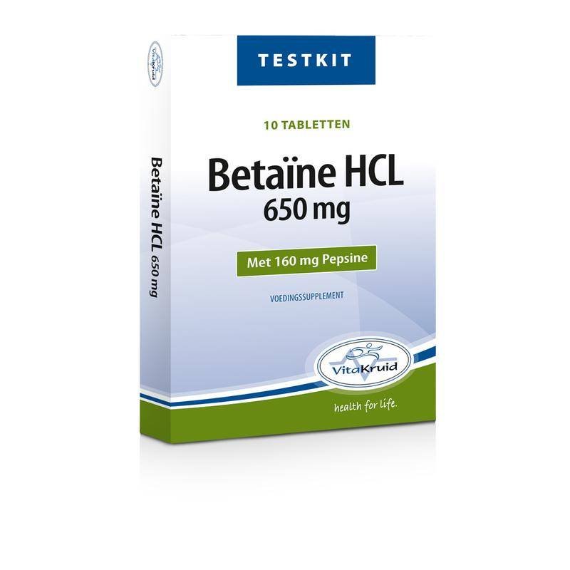 Betaine HCL 650 mg & pepsine 160 mg testkit - Vitakruid