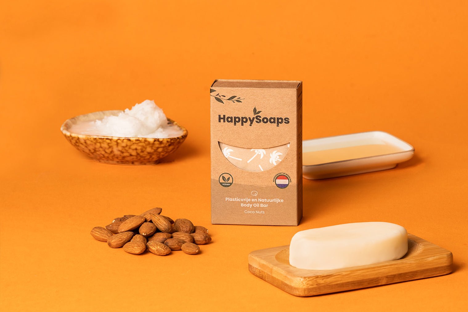 Body Oil Bar - Coco Nuts - HappySoaps - 100% plasticvrije cosmetica