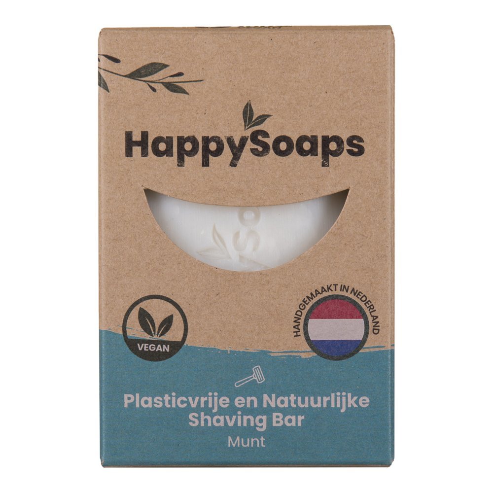 Happy Shaving Bar Munt - HappySoaps - 100% plasticvrije cosmetica