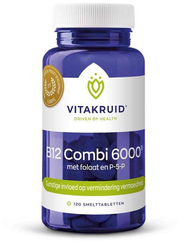 Vitakruid B12 Combi 6000 met folaat & P5P 120 tabletten - Vitakruid