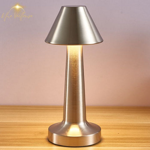 Lampe de table en métal, ampoule veilleuse lampe de chevet
