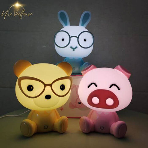 Adorable lampe de nuit Lapin | Rose