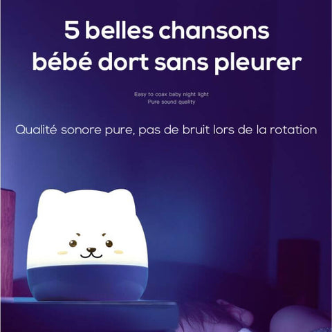 Roysmart Bébé Veilleuse Projecteur, LED Enfant Lampe Musicale et