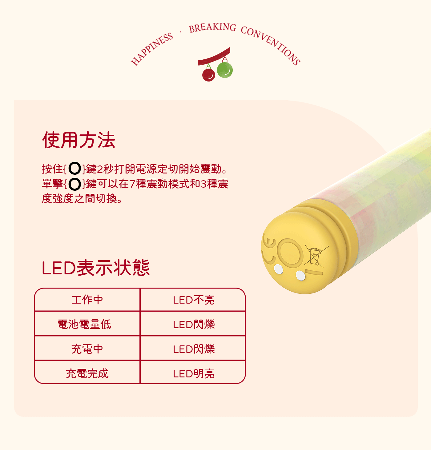 BeYourLover 彩虹手杖振動器 插入式電動按摩器