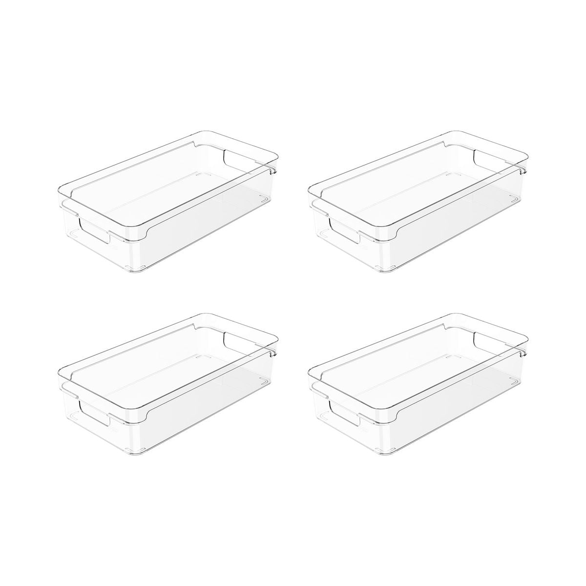 Conjunto Organizador De Armários Clear 30x15x7 4 Peças 1