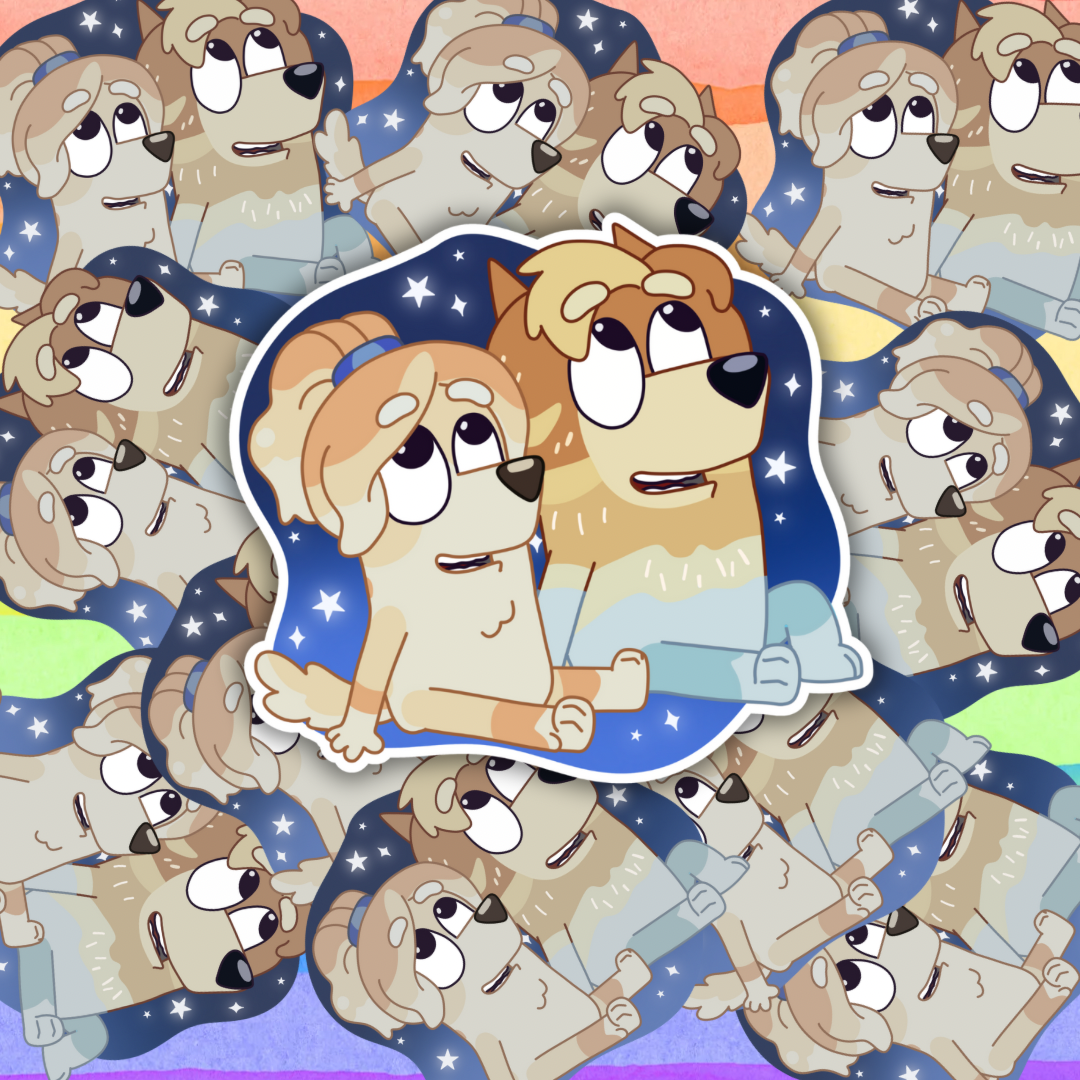 Aunt F & Uncle R Stars Sticker