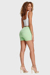 WR.UP® Moda - Cintura Alta - Shorts - Verde Pastel 3