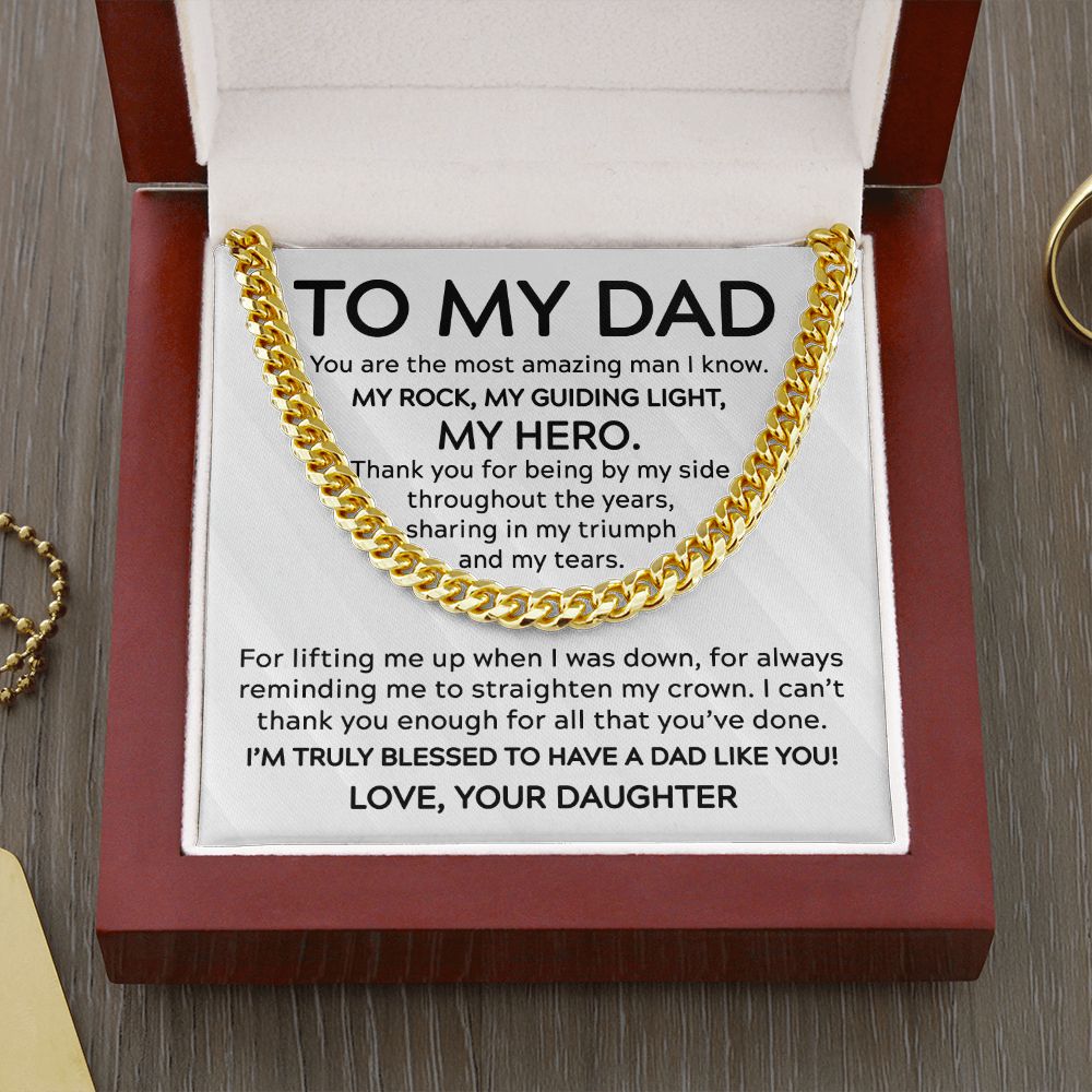 Cuban Link Chain | To My Dad - My Guiding Light