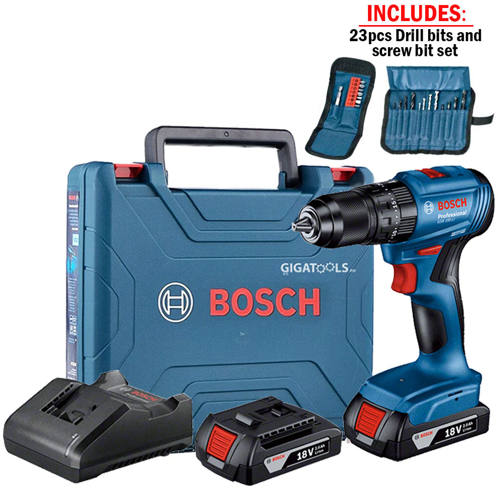 Bosch GSB 185LI Cordless Brushless Hammer Metal Chuck Drill Driver 18