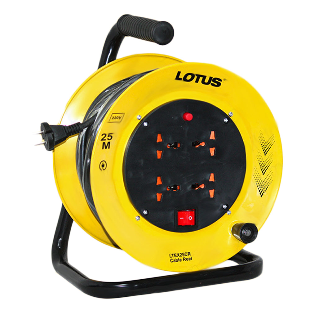 Lotus LTEX25CR 25-Meters Cable Reel Extension – GIGATOOLS Industrial Center