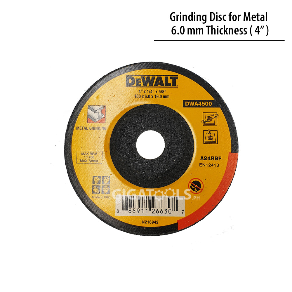 Dewalt Dwa4500 4 Inch Grinding Disc For Metal Gigatools Industrial Center