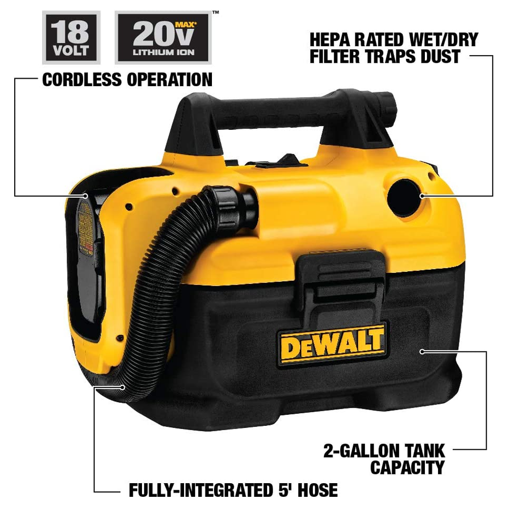 DeWalt DCV580 Cordless Wet Dry Vacuum Cleaner 18V 20V Review