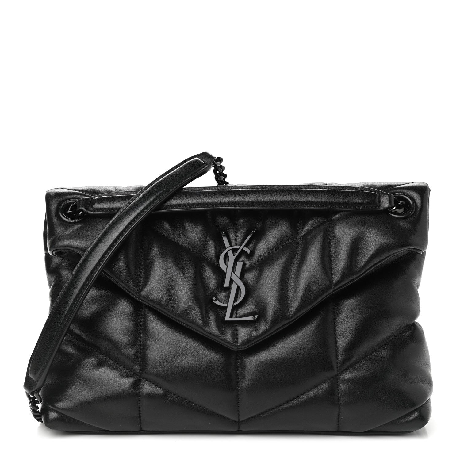 Lambskin Quilted Small Loulou Puffer Black Bag – Luxefectly