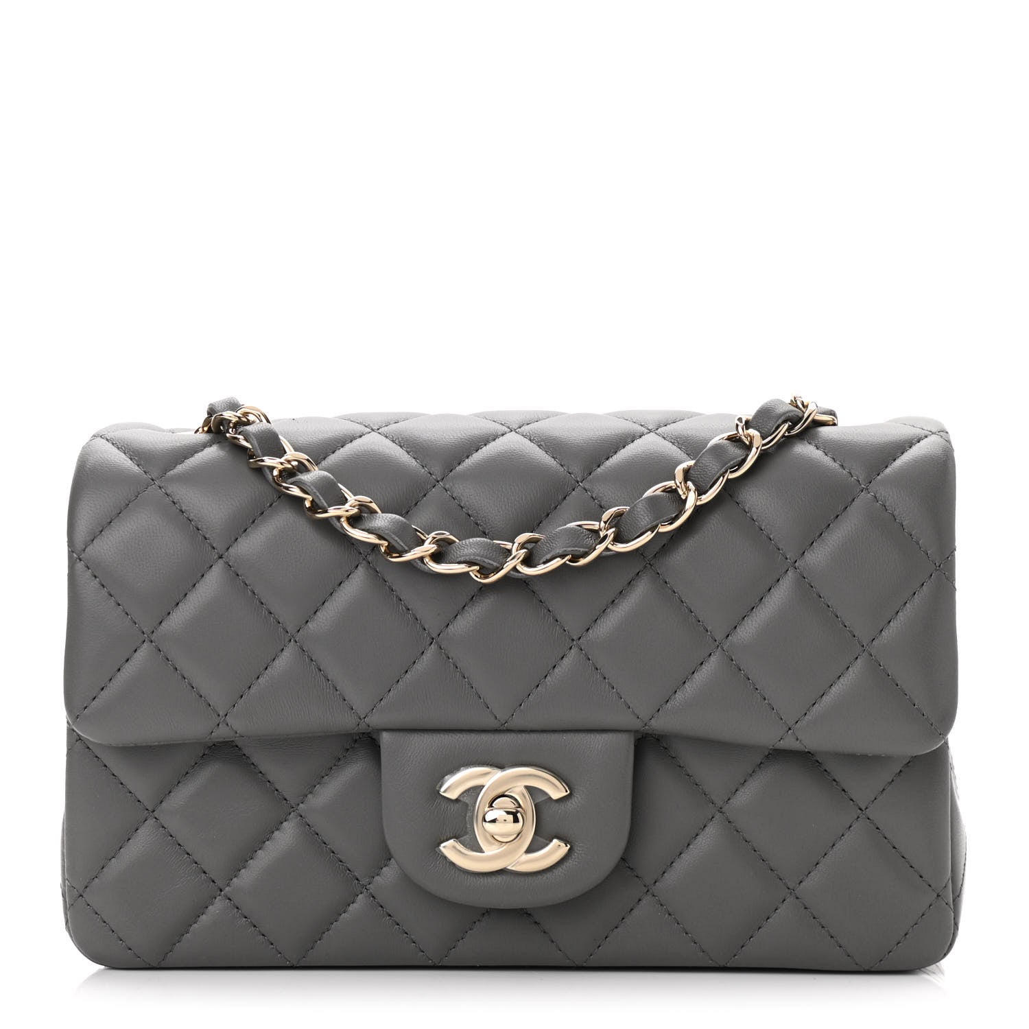 Chanel Lambskin Enamel Quilted Pending CC Mini Square Flap Black –  STYLISHTOP