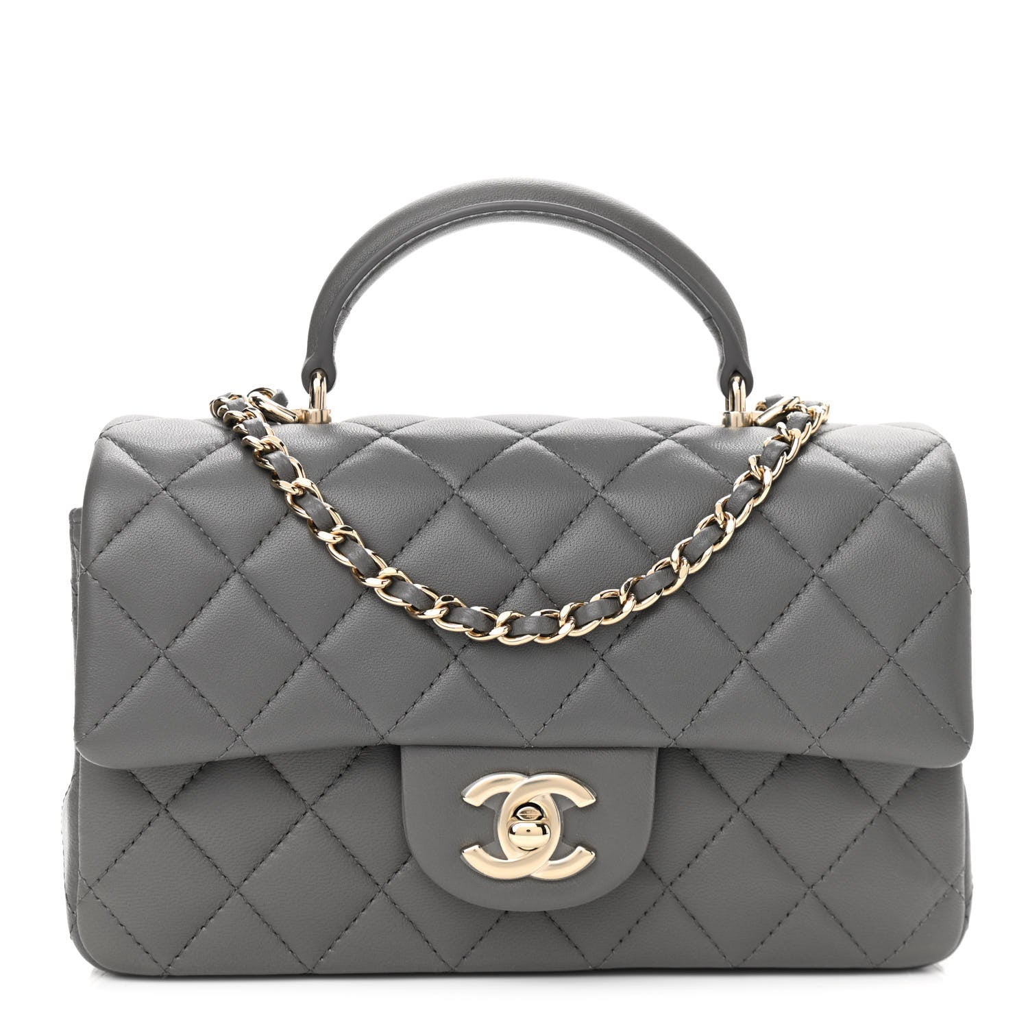 Chanel - Classic Flap Bag - Mini Rectangular - Black Lambskin